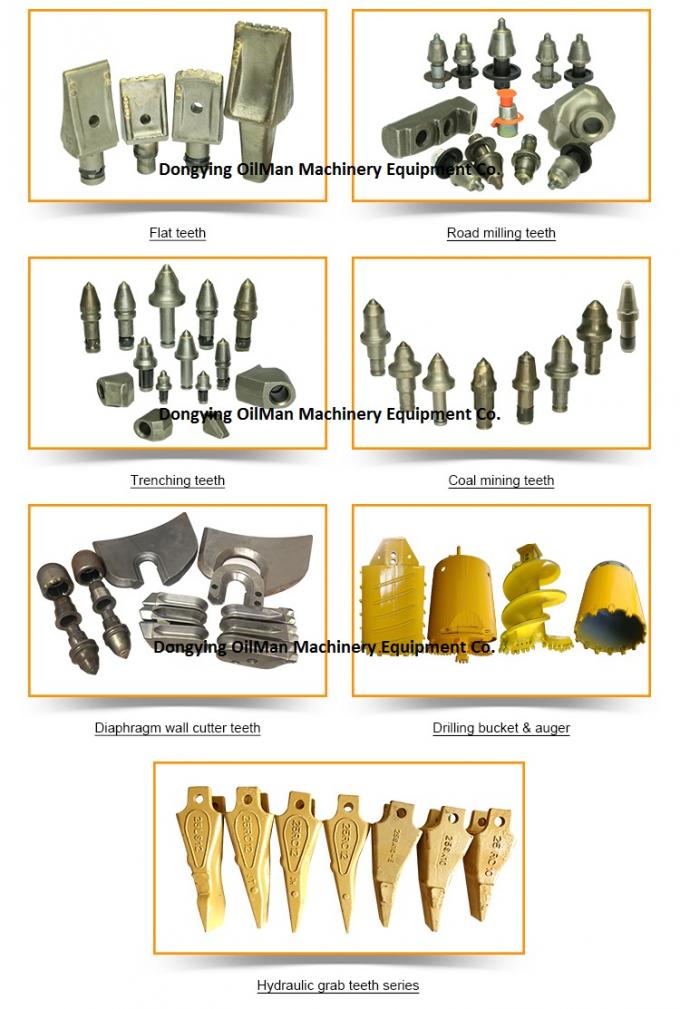 C31hd Replacement Auger Teeth, 50-54 HRC Tungsten Carbide Bullet Teeth