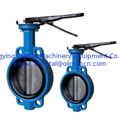 PN16 Class150 Ductile Iron Body Handle Wafer Butterfly Valve For Water Oil Gas