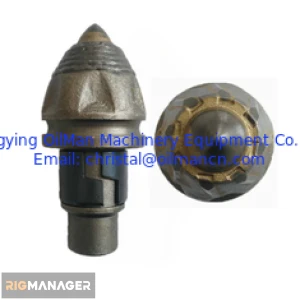 B47K19H B47K22H Bullet Tooth Auger Round Shank  For Pile Driving Machine