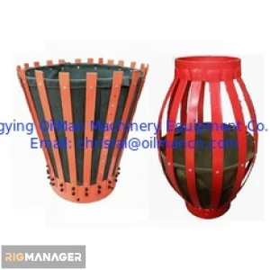 Canvas Oilfield Cementing Tools Basket Slip On Metal Steel Fins