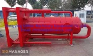 Skid Mounted Solids Control Equipment , Liquid And Gas Poor Boy Degasser