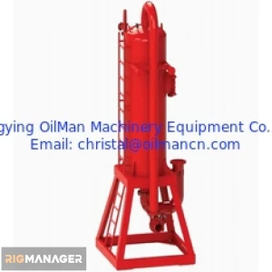 Drilling Solids Control Equipment , 200-340 m3/h Gas Filter Separator